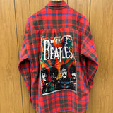 The Beatles Custom Distressed Rock Flannel Shirt